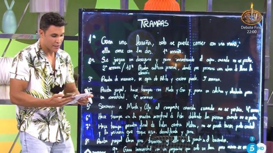 Sálvame saca a la luz &quot;la pizarra de las trampas de Olga Moreno&quot; en Supervivientes