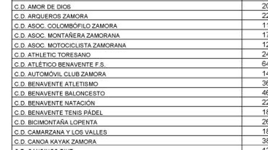 Zamora: La Diputación distribuye 200.000 euros en ayudas a los clubes deportivos