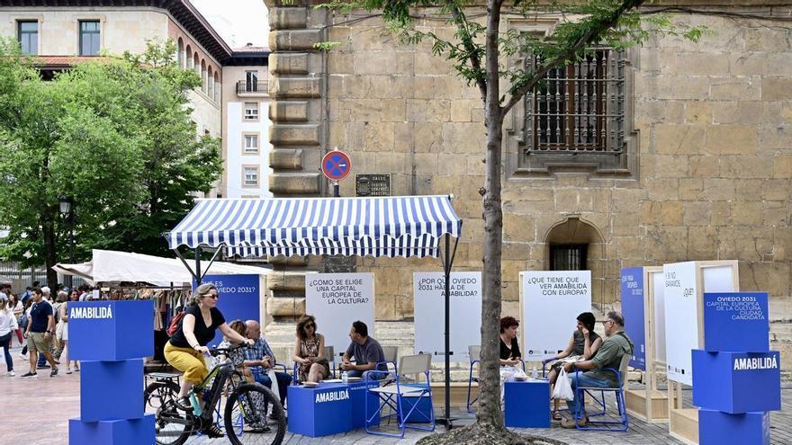 «Sentémonos» acerca a la calle la candidatura de Oviedo a Capital Europea de la Cultura
