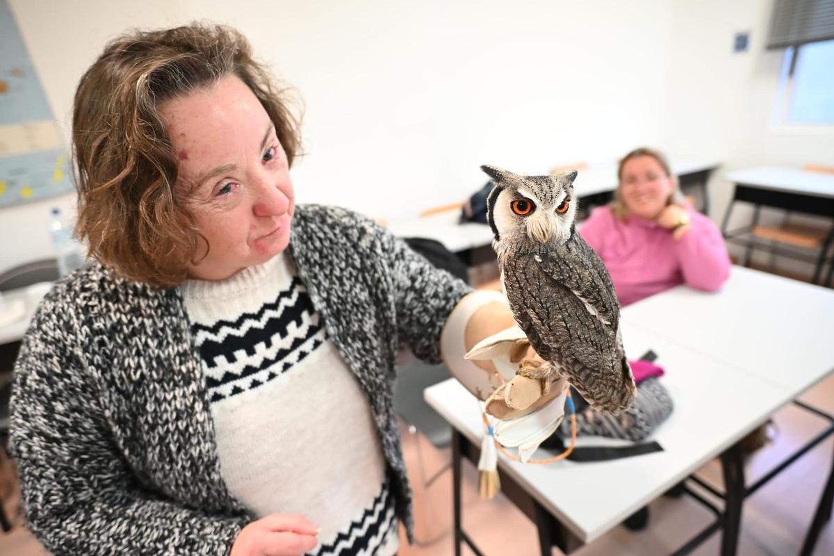 Terapia con aves rapaces para personas con diversidad funcional
