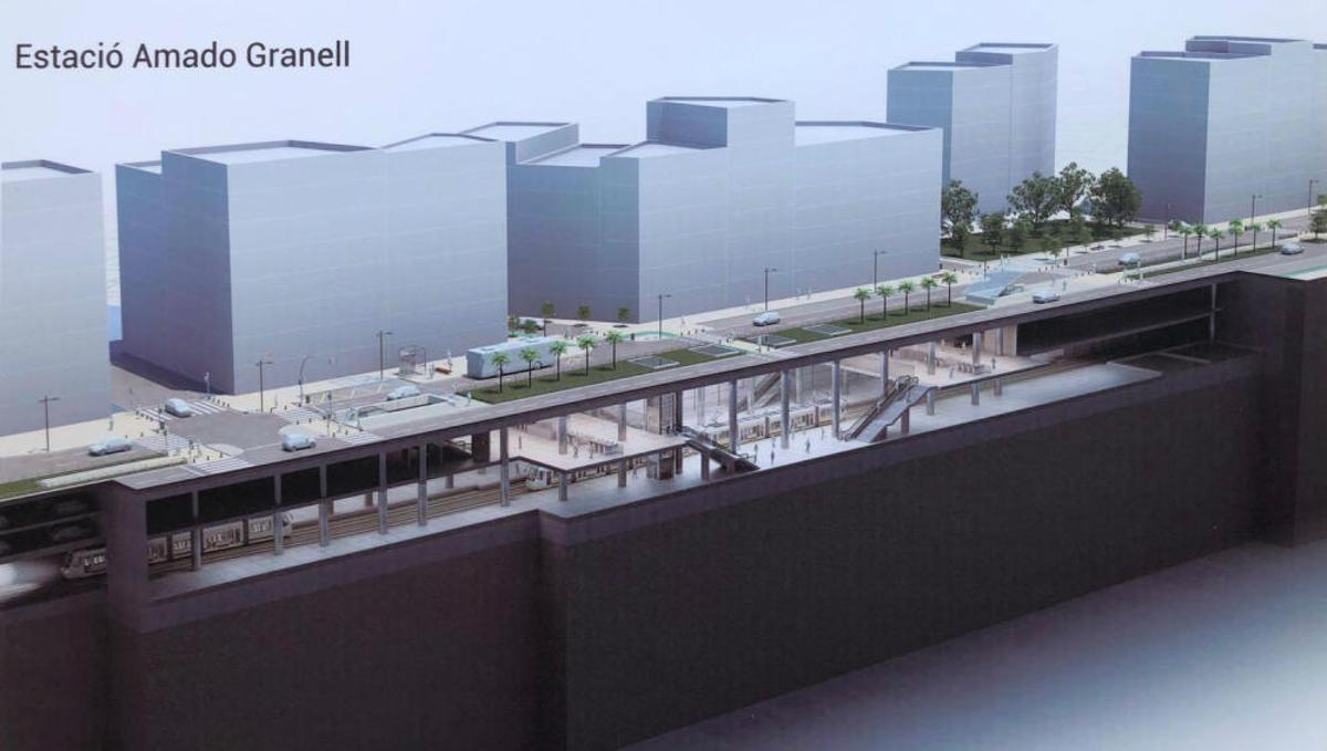 Así serán las estaciones de la línea T10 del metro a Natzaret Así serán las estaciones de la línea T10 del metro a Natzaret