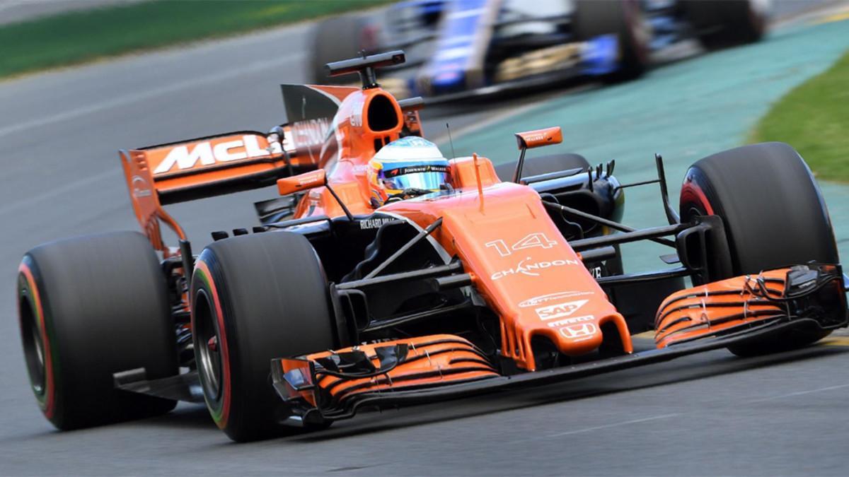 Alonso, en acción en el Albert Park