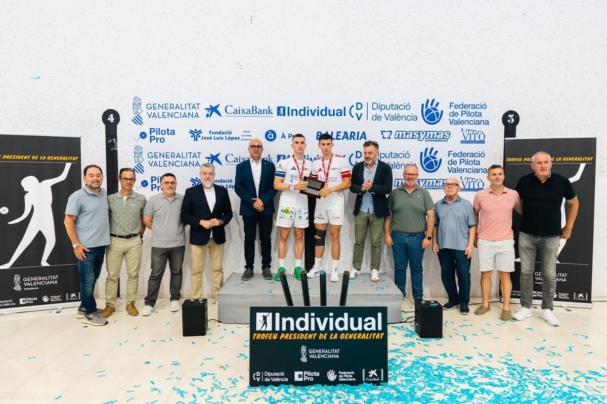 Lliurament de trofeus de l'Individual de raspall 2026.