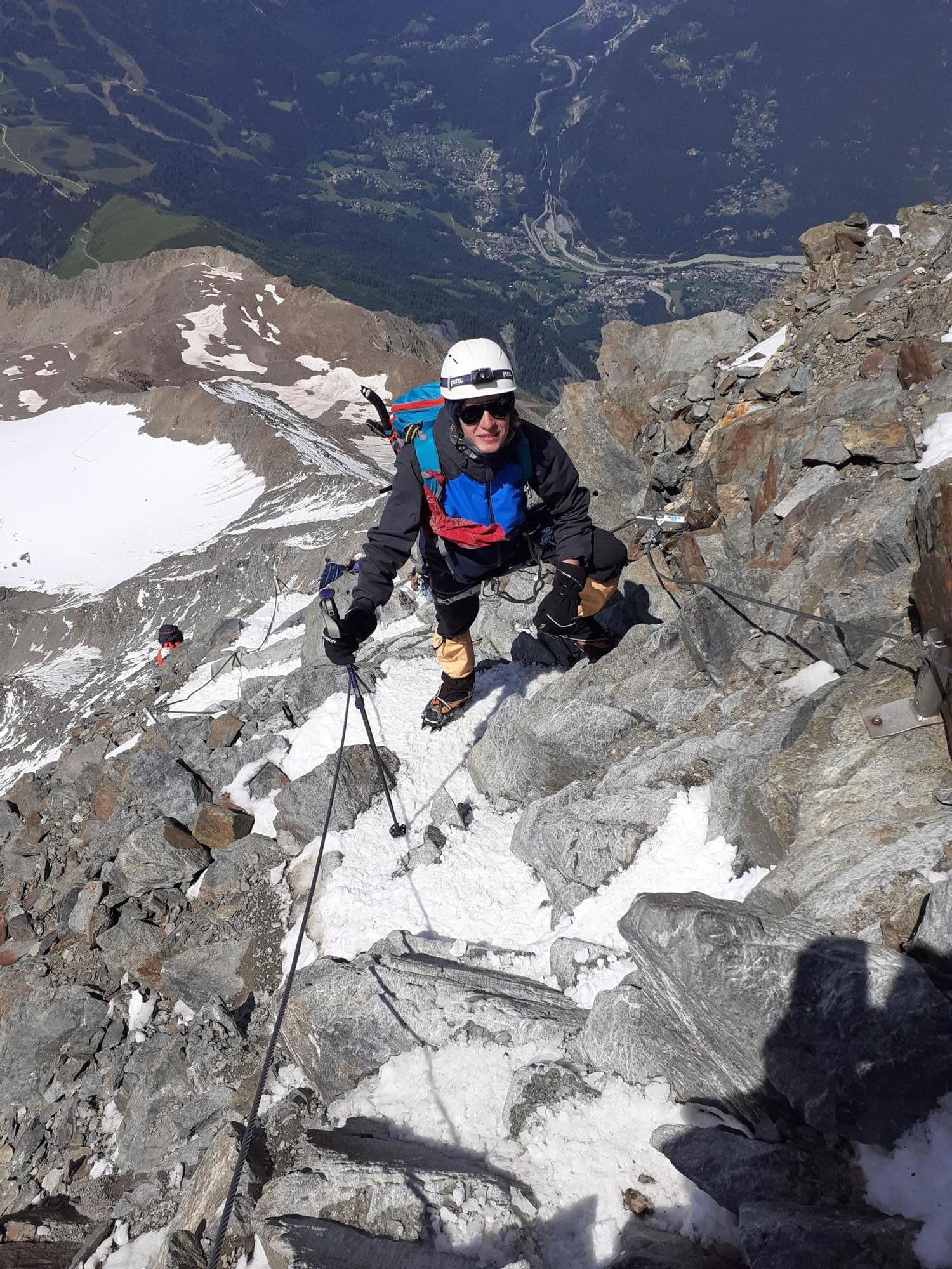 Escalant el Montblanc.