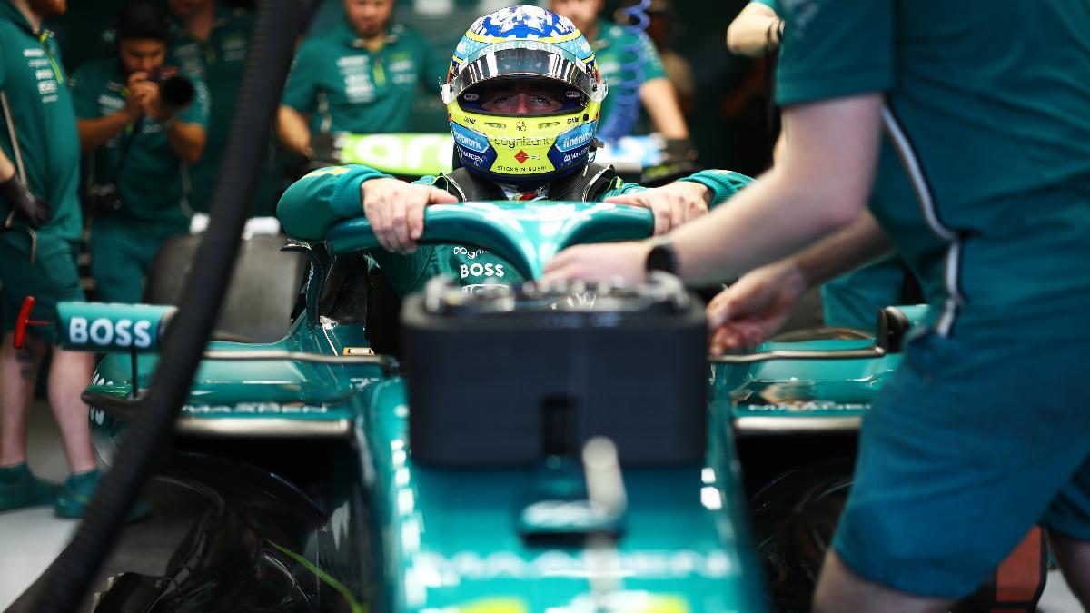 Alonso, antes de su única sesión este viernes en Yas Marina