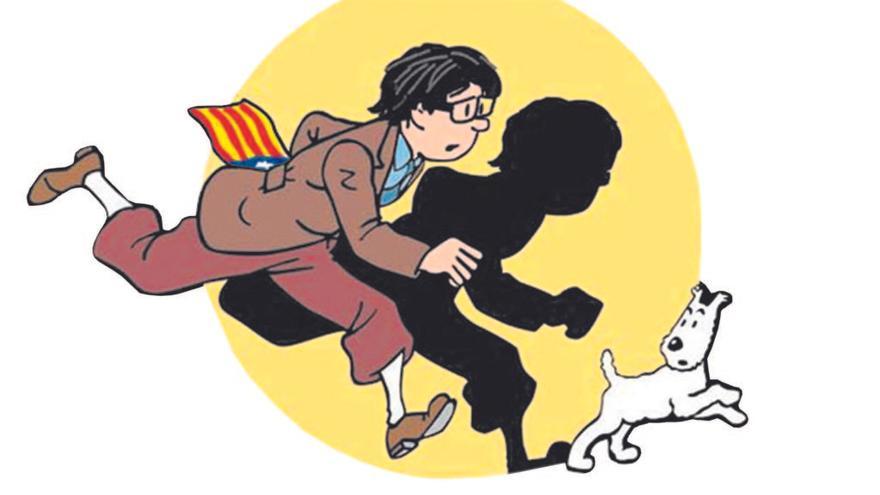 Les comparacions entre Puigdemont i el personatge de còmic Tintin són gairebé inevitables