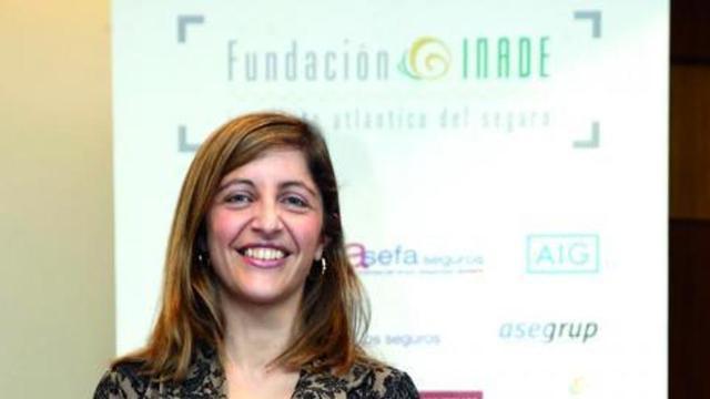 María Victoria Valentín-Gamazo, antes de la conferencia. // Fundación Inade