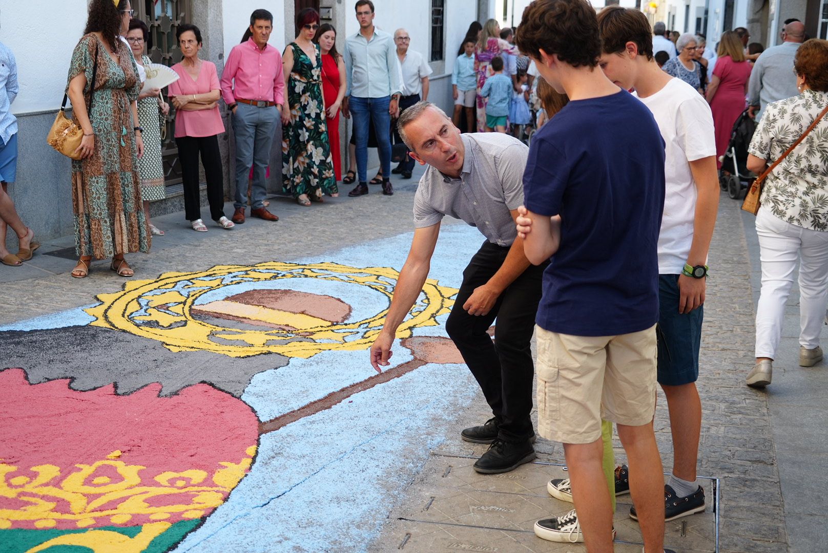 San Roque y alfombras de sal en Dos Torres