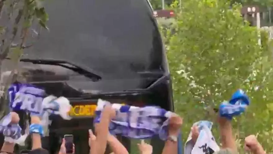Así fue la llegada del Deportivo al José Zorrilla para el partido decisivo contra el Valladolid