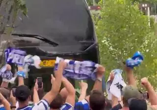 Así fue la llegada del Deportivo al José Zorrilla para el partido decisivo contra el Valladolid