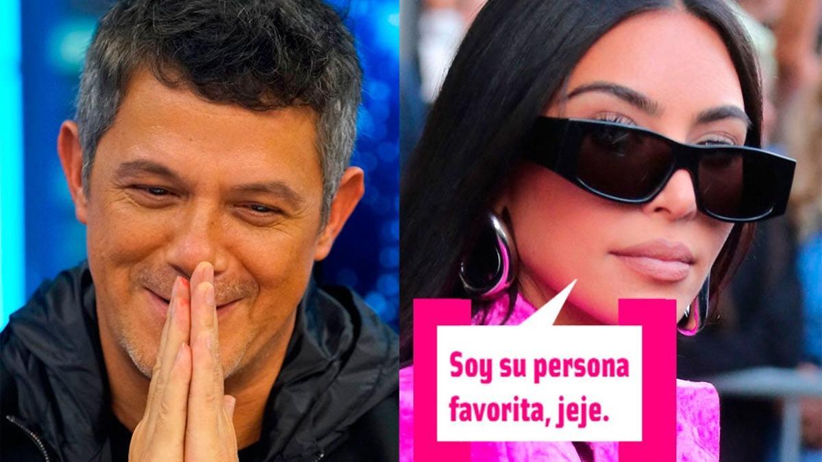 Kim Kardashian y Alejandro Sanz, fotomontaje