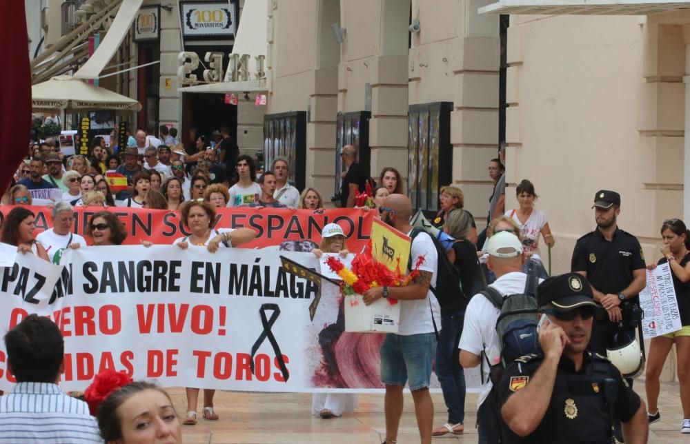 Manifestación antitaurina en Málaga