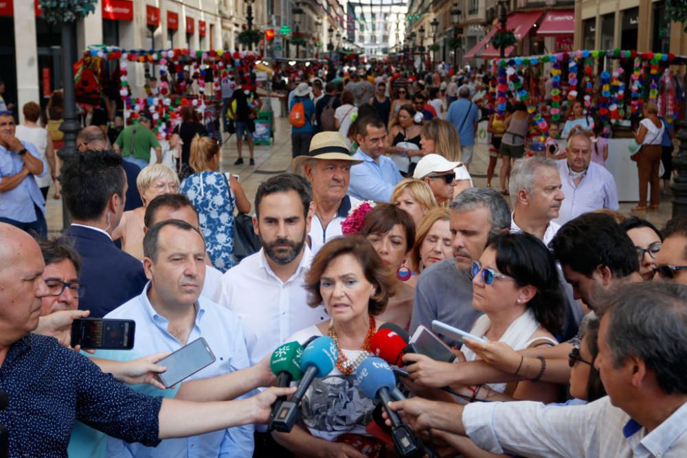 Visita de Carmen Calvo a la Feria del Centro