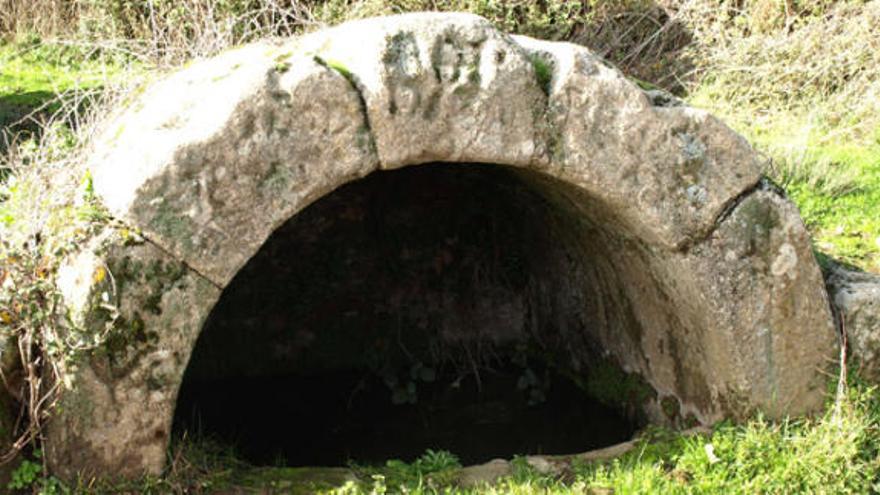 Fuente romana de Matellanes que se va restaurar.