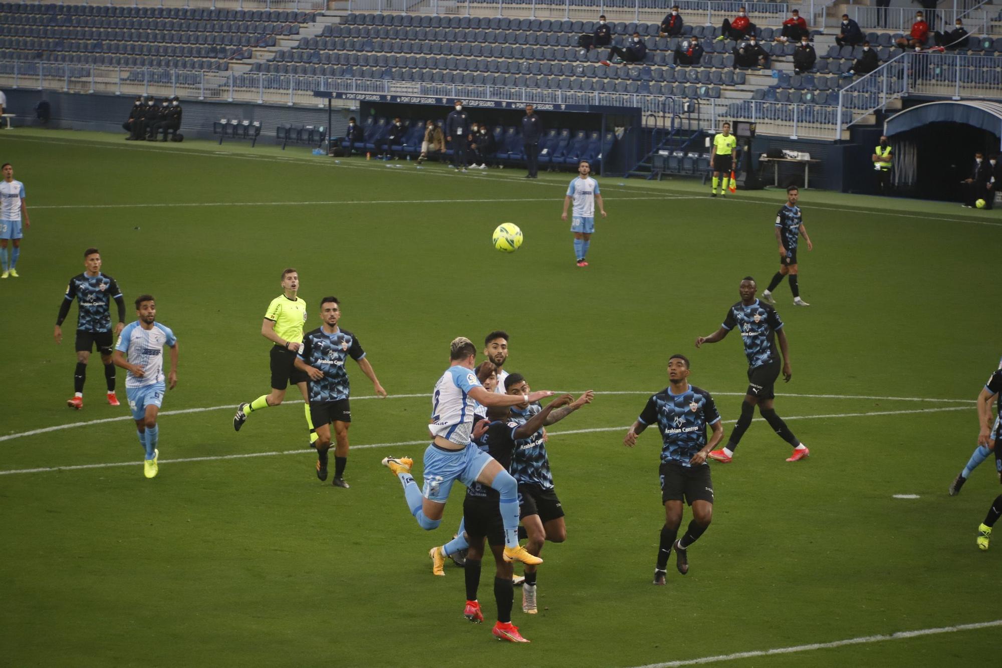 Partido de la Liga Smartbank entre el Málaga CF y el Almería