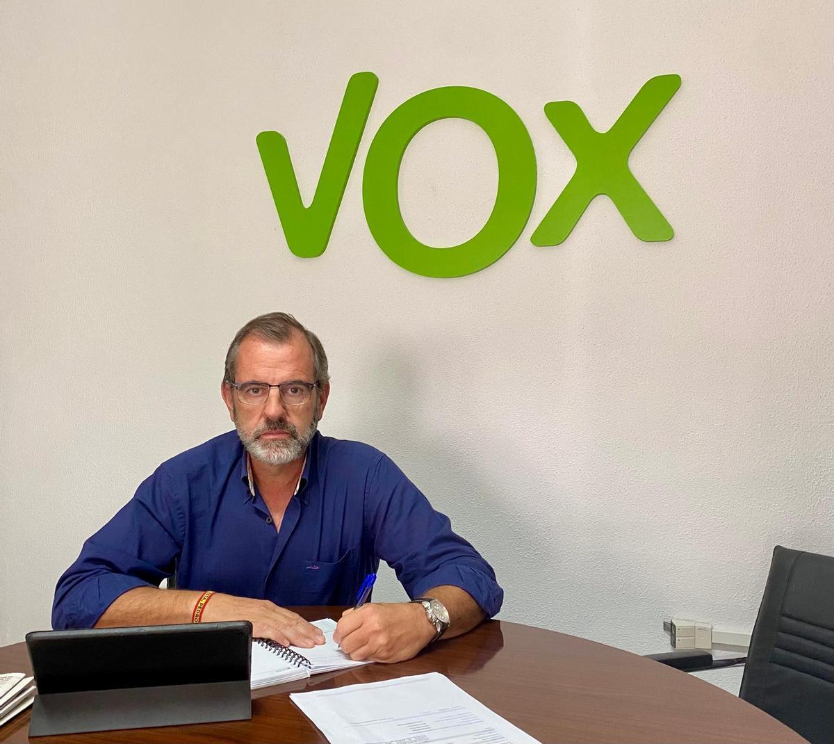 Eduardo Gutiérrez, portavoz de Vox en el Ayuntamiento de Cáceres.