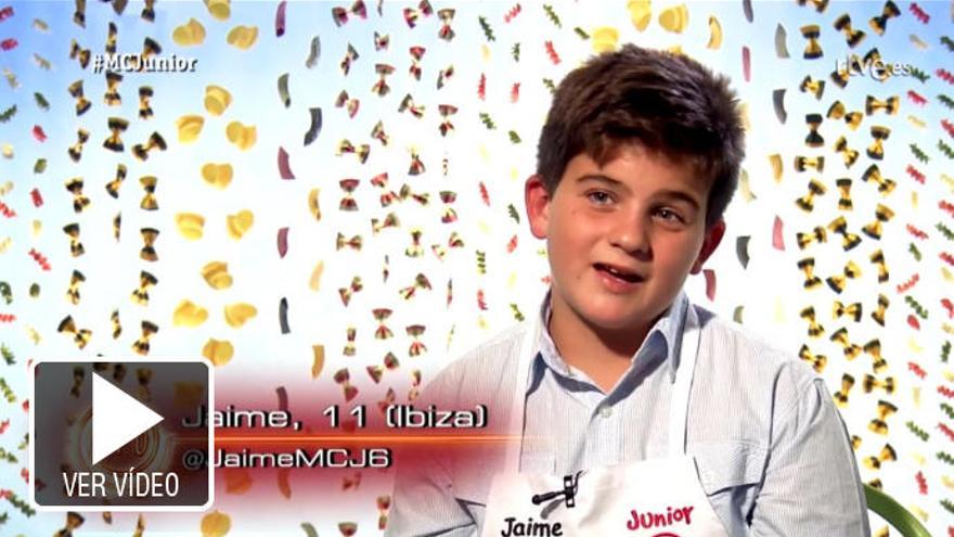 Jaime Pérez, un niño de Ibiza, en MasterChef Junior