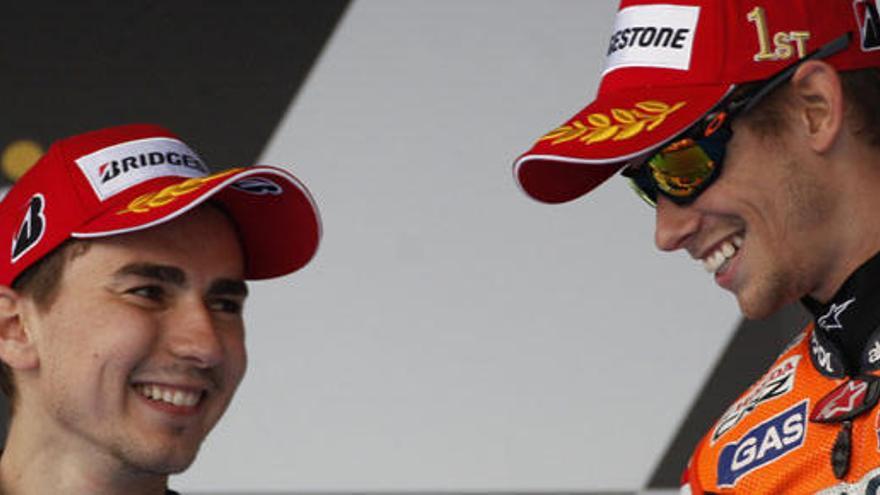 Los dos líderes de MotoGP, Lorenzo y Stoner