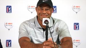 Tiger Woods atendió a los medios por primera vez desde abril pasado cuando se retiró del Masters