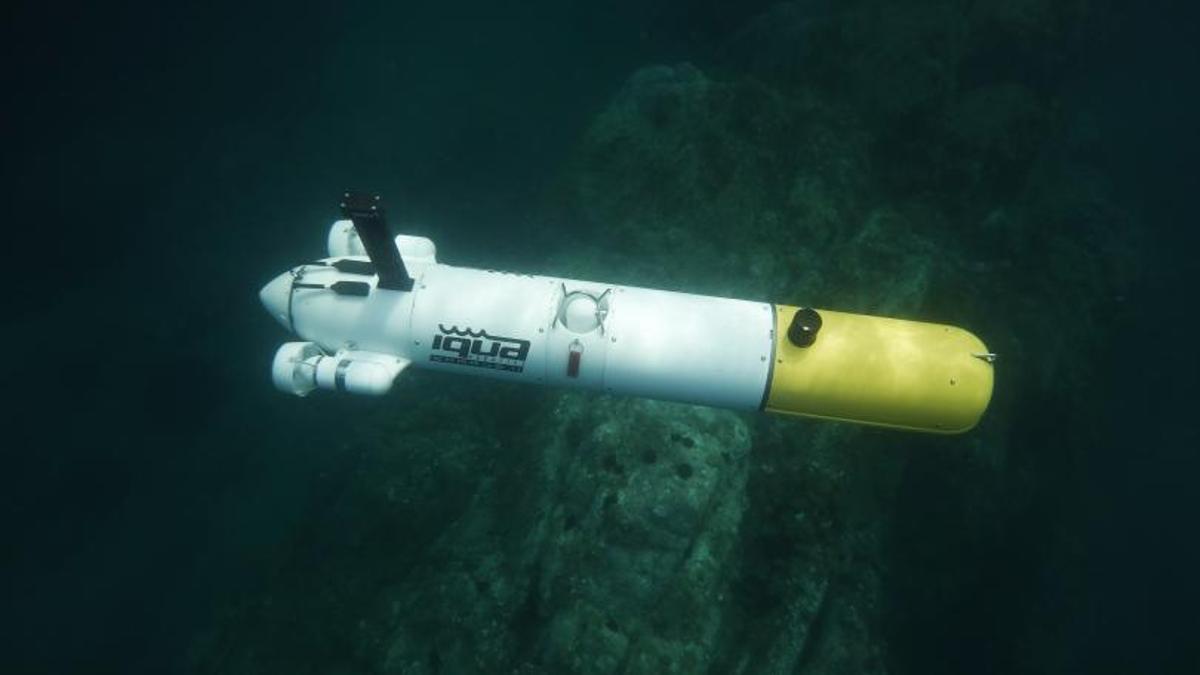 Un robot submarino durante un proyecto de investigación en las costas catalanas.