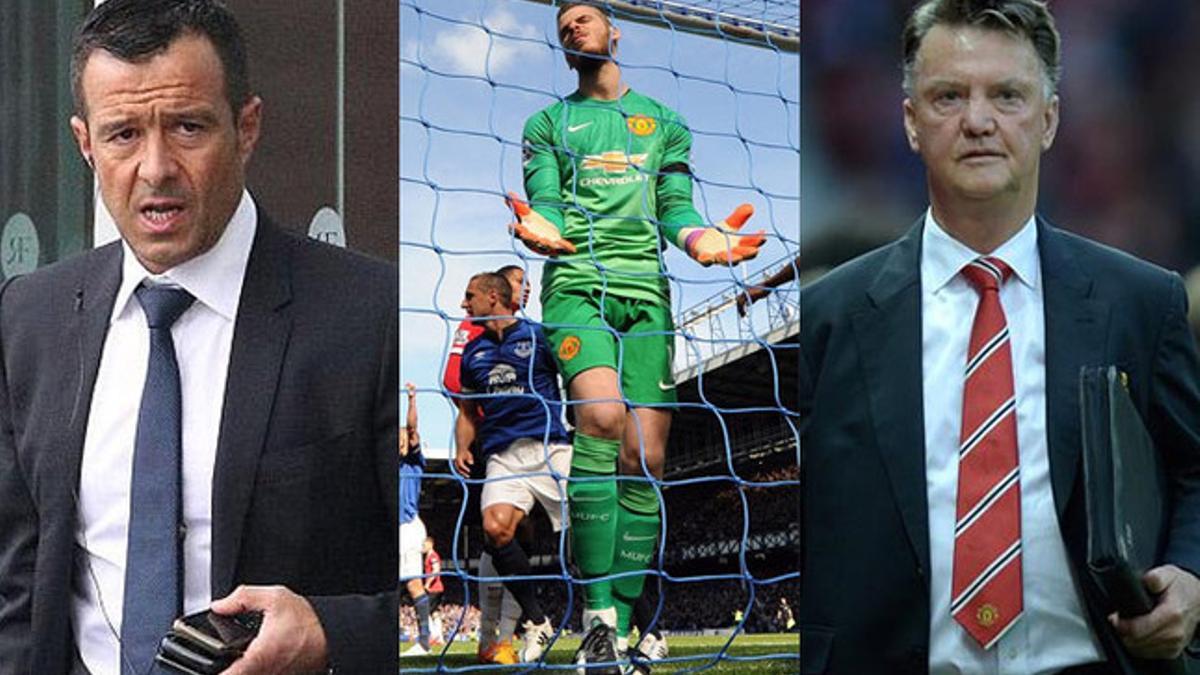 Mendes, De Gea y Van Gaal, las tres piezas que dictarán sentencia en el futuro del portero