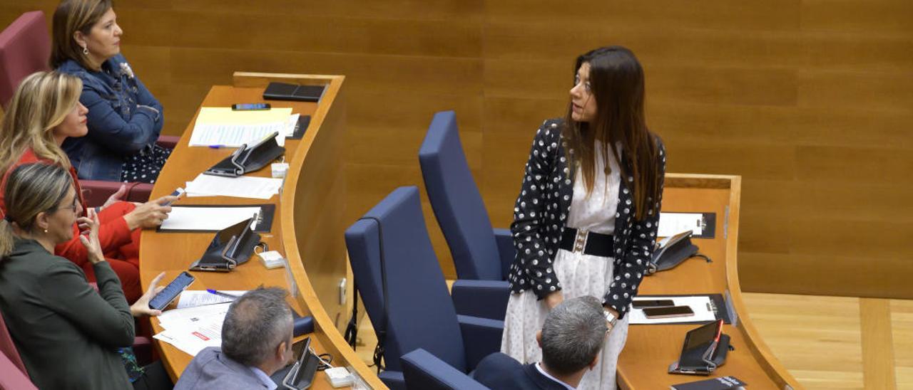 Debut de la consellera Carolina Pascual en una sesión de control al presidente.