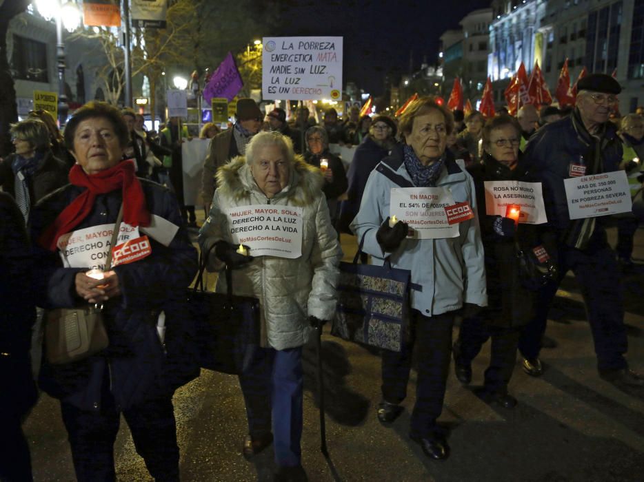 Manifestación contra la pobreza energética en Madr