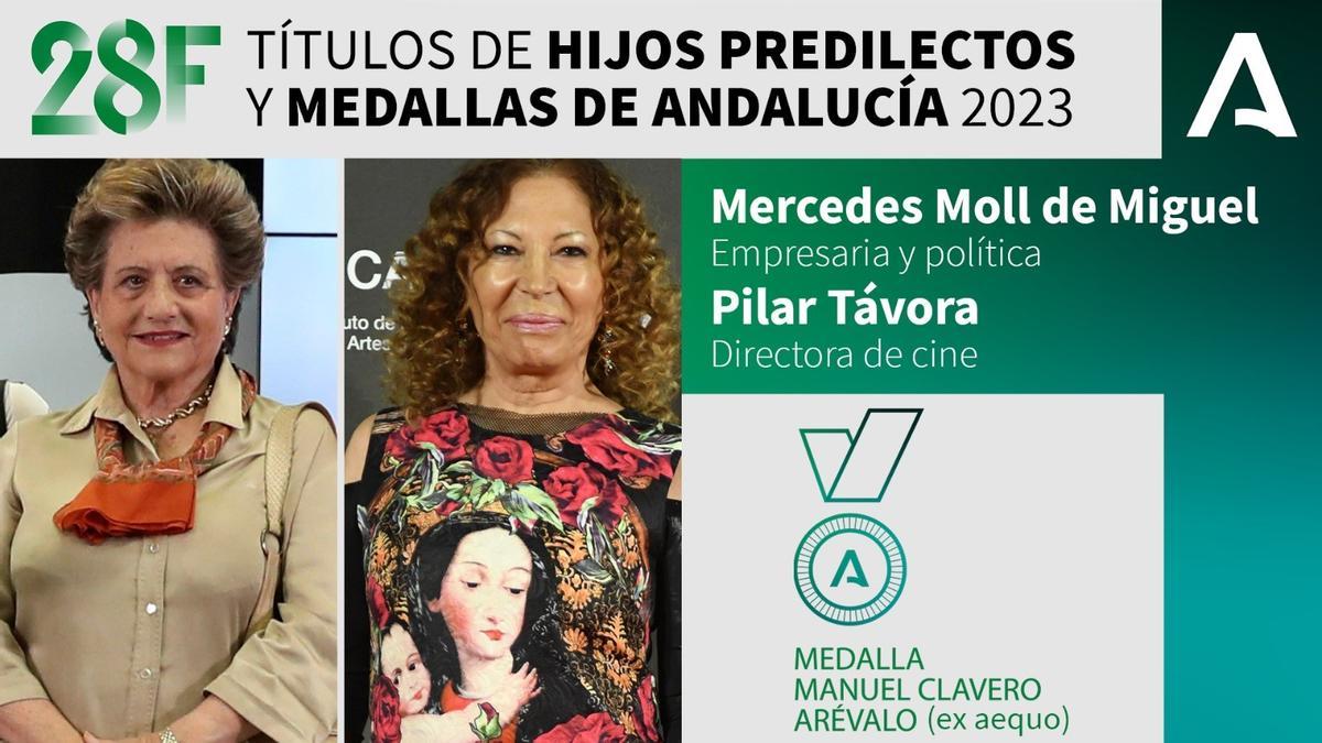 Mercedes Moll (i) y Pilar Távora (d).