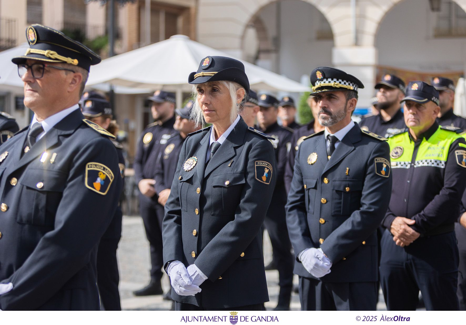 Acto del Dia de la Policía Local de Gandia y reconocimiento a los agentes