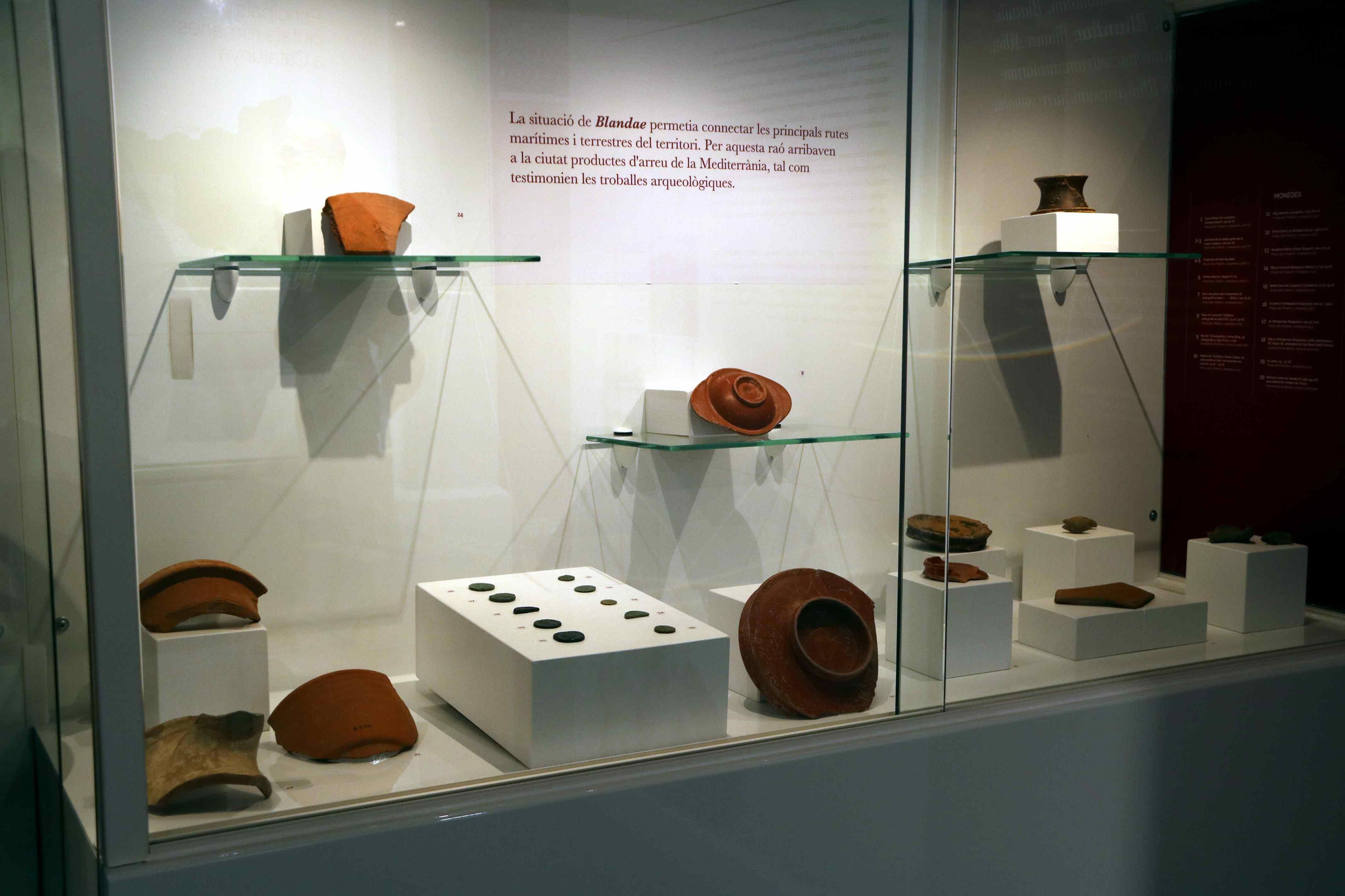 Les fotos del museu sobre el llegat romà de Blanes