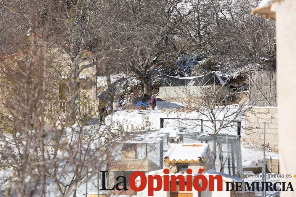 La nieve llega a las pedanías de la comarca del No