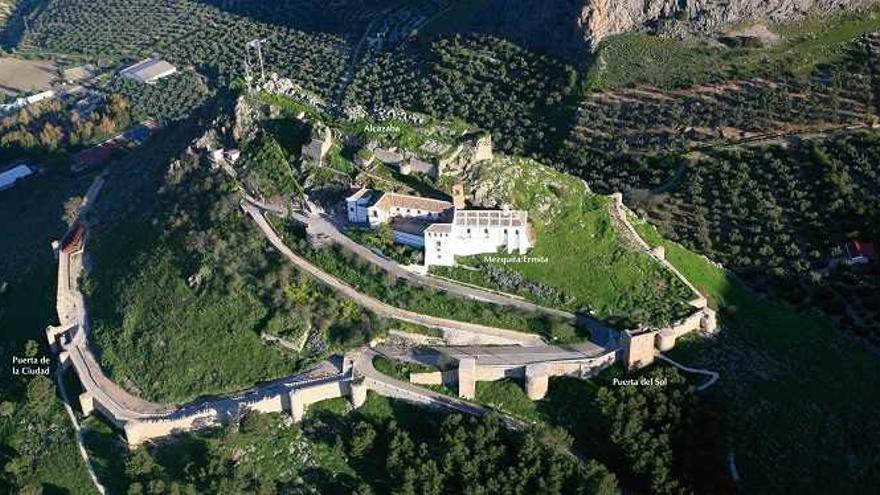 Imagen aérea del Castillo de Archidona.