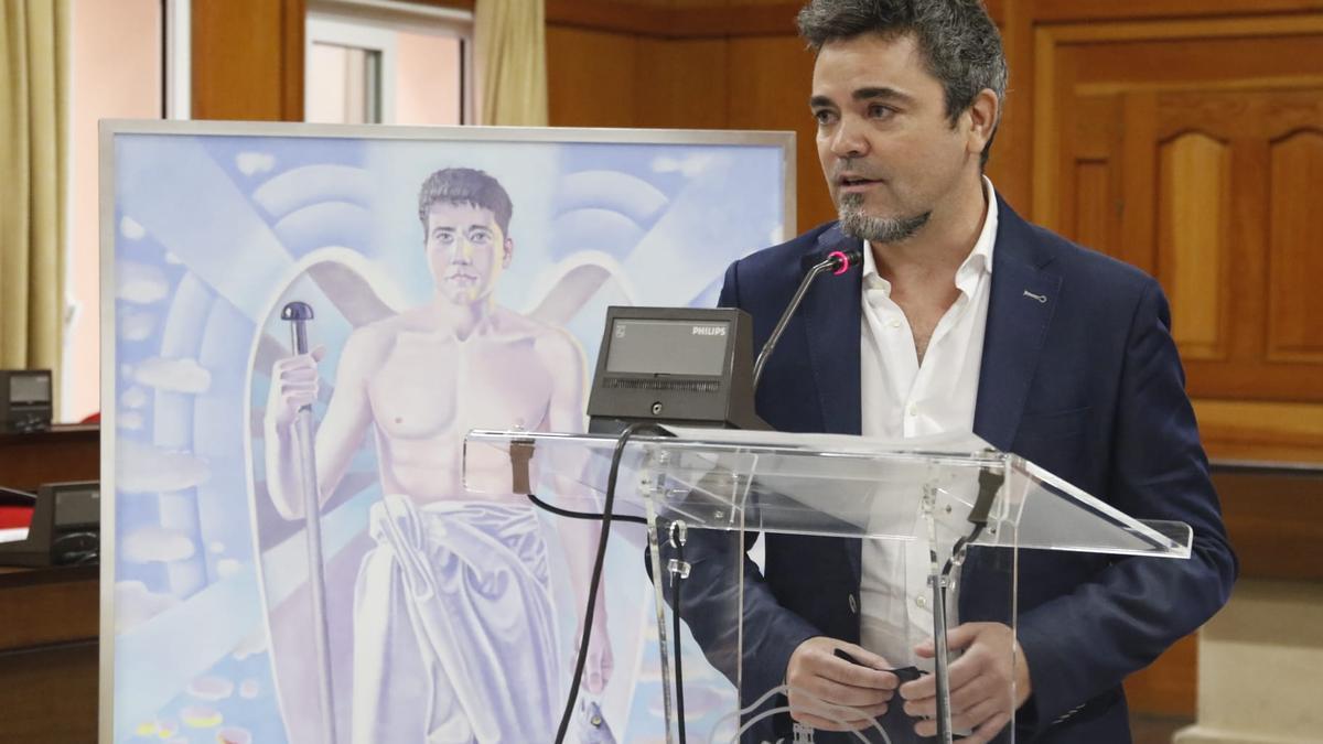 El director de Diario CÓRDOBA, Rafael Romero, durante la presentación de los actos del pregón, este miércoles en el Ayuntamiento de Córdoba.