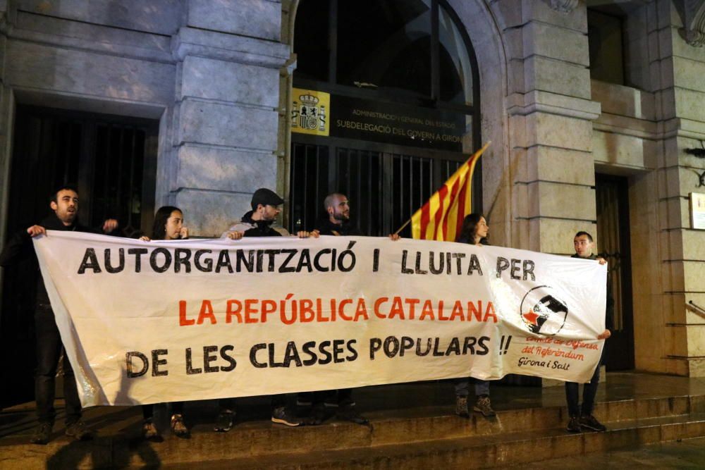 Manifestacions al centre de Girona.