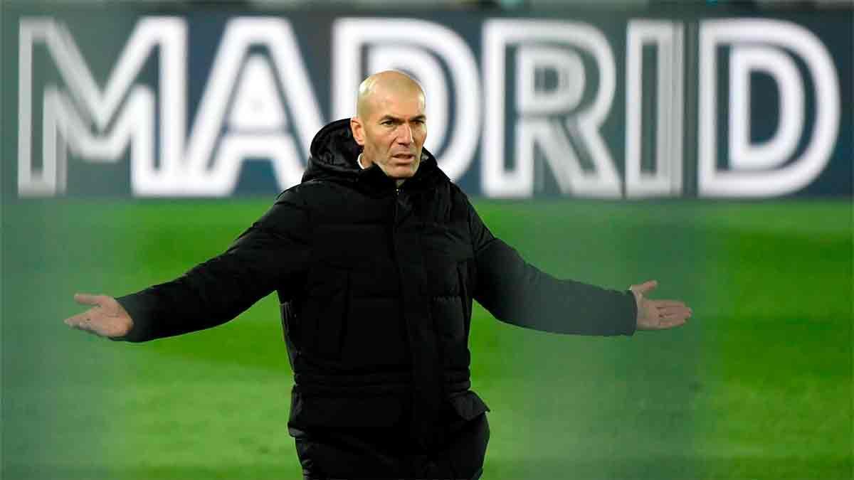 Zidane, durante un partido del Real Madrid