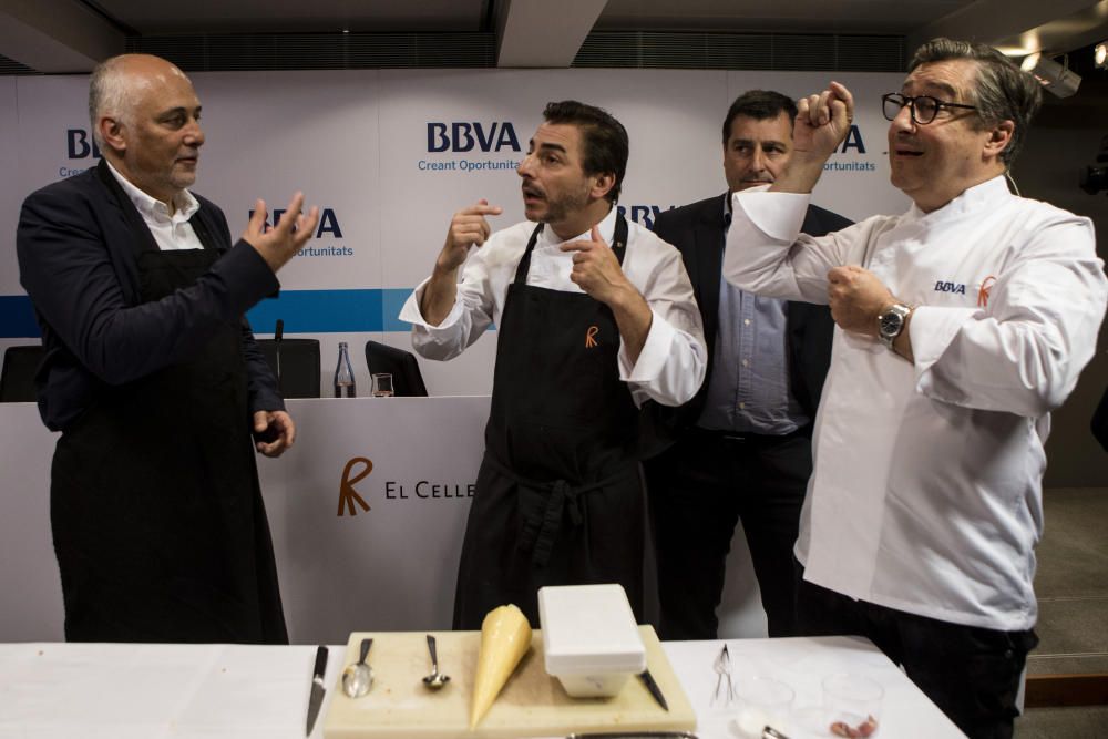 Els germans Roca, durant la presentació de la seva proposta gastronòmica a Barcelona