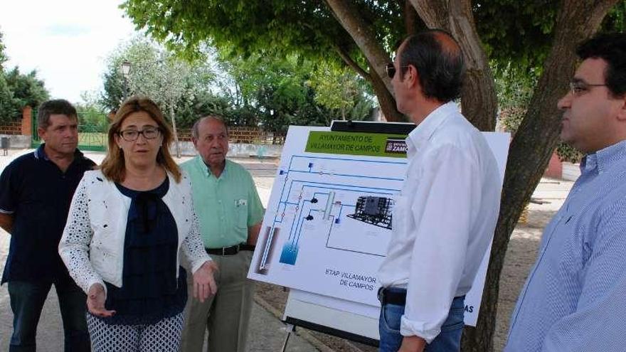 Mayte Martín Pozo ayer en Villamayor de Campos.