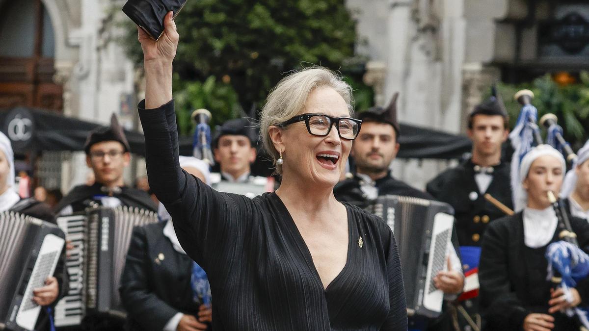 Meryl Streep, radiante en Oviedo