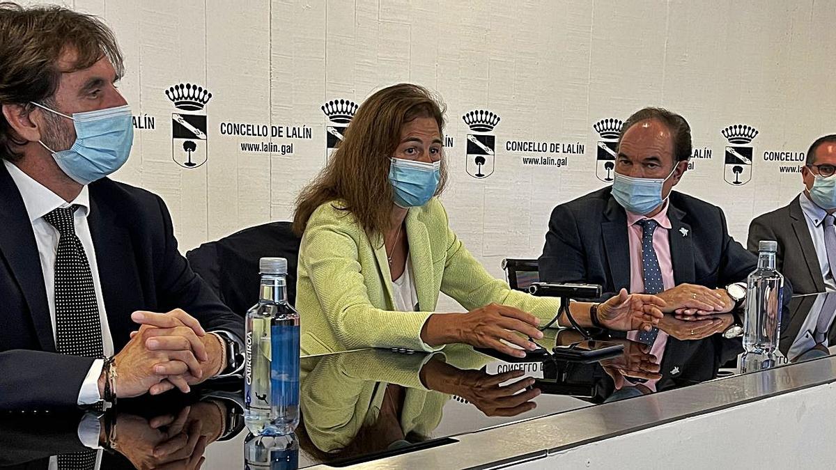 Antonio Muñoz, Elena González, José Crespo y Enrique Almirall, ayer, en el consistorio.