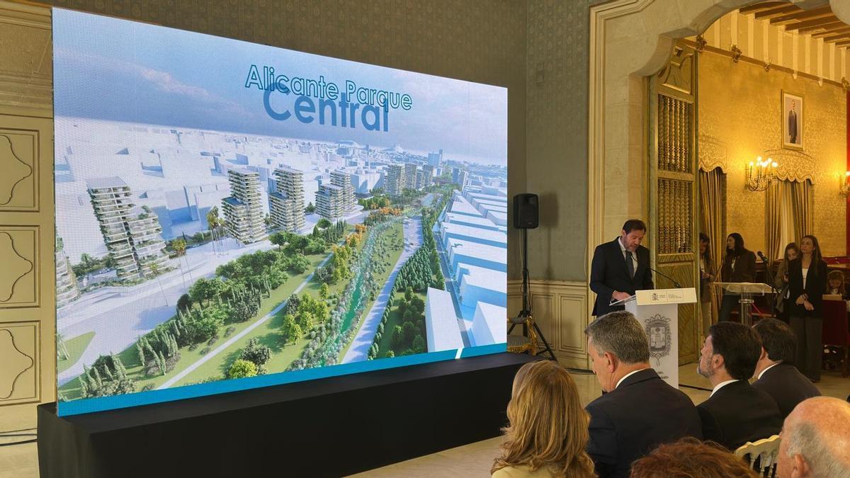 Barcala y Puente presentan el proyecto de Parque Central de Alicante