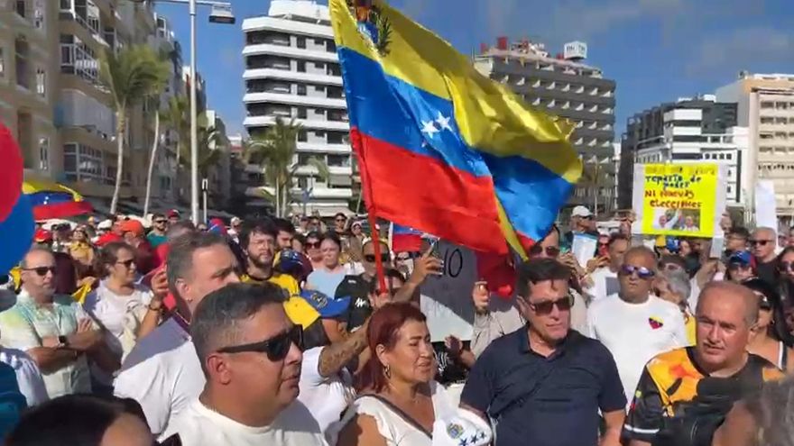 Manifestacion contra Maduro en Las Palmas de Gran Canaria