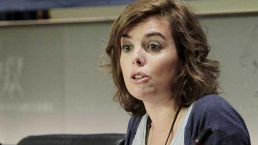 Soraya: "Es el momento de una cuestión de confianza"