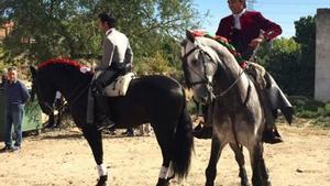 Festa major 8 Rellonadors, ahir, abans de participar en un espectacle taurí a la plaça de Tordesillas.