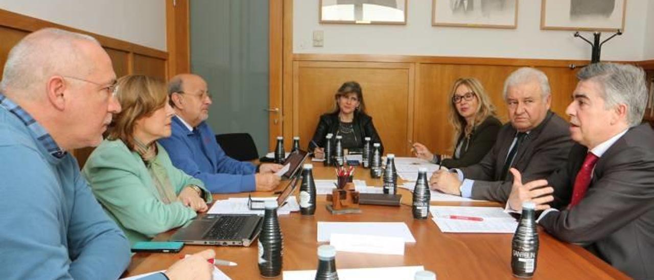 Reunión de la Comisión de Relaciones con la Sociedad del Consejo Social de la UA ayer.