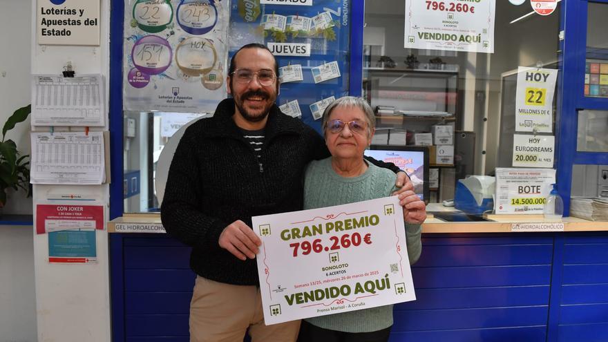 El sorteo de Bonoloto deja un premio casi millonario en A Coruña: tocan cerca de 800.000 euros en O Ventorrillo