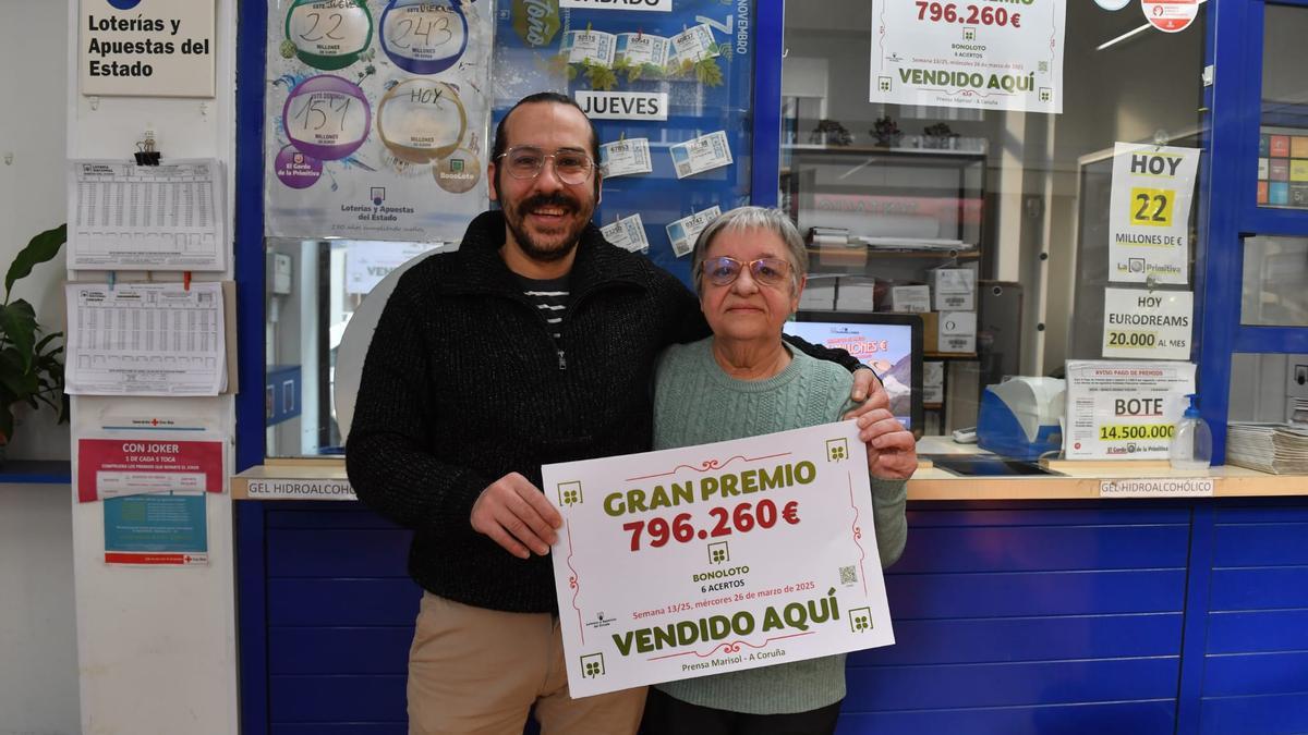 El sorteo de Bonoloto deja un premio casi millonario en A Coruña: tocan cerca de 800.000 euros en O Ventorrillo