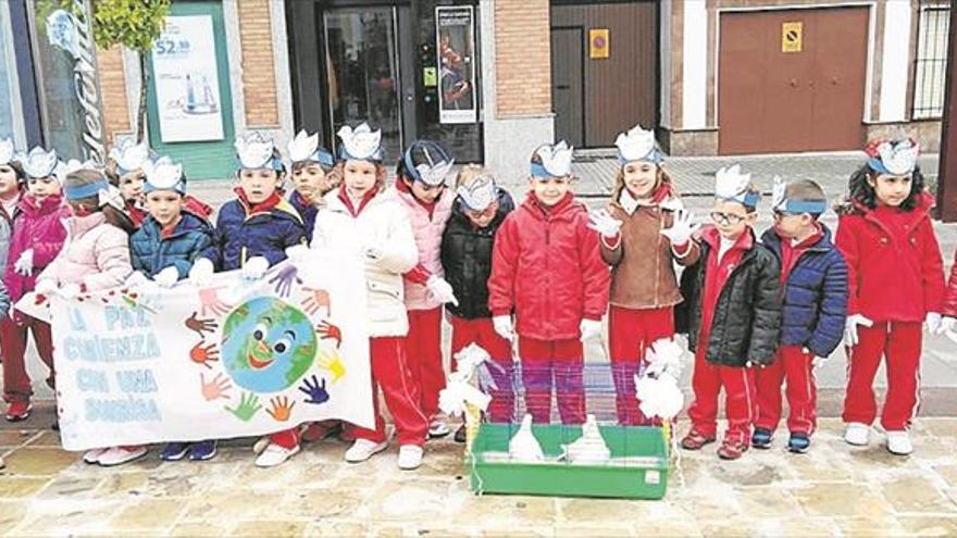 Día de la Paz en el colegio Jesús, María y José de Villafranca