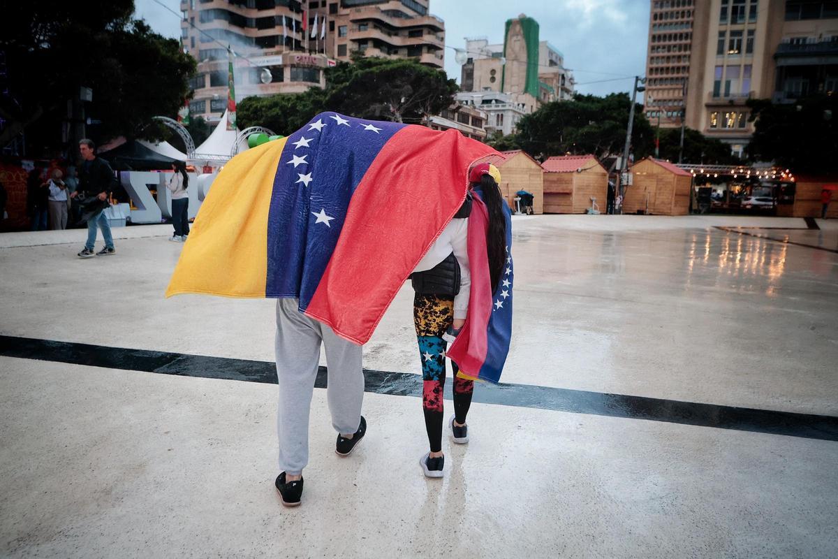 Concentración contra Maduro en plaza de España