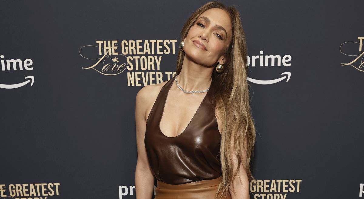 Jennifer Lopez en la presentación de 'The greatest love story never told'
