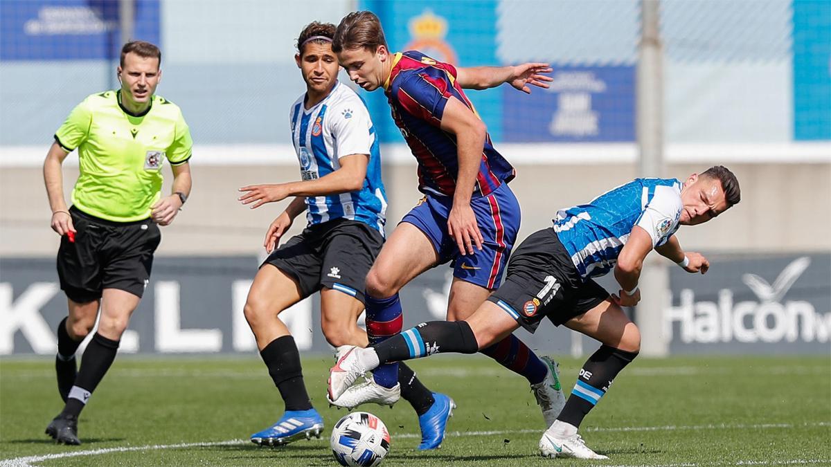 Nico, en el derbi ante el RCD Espanyol